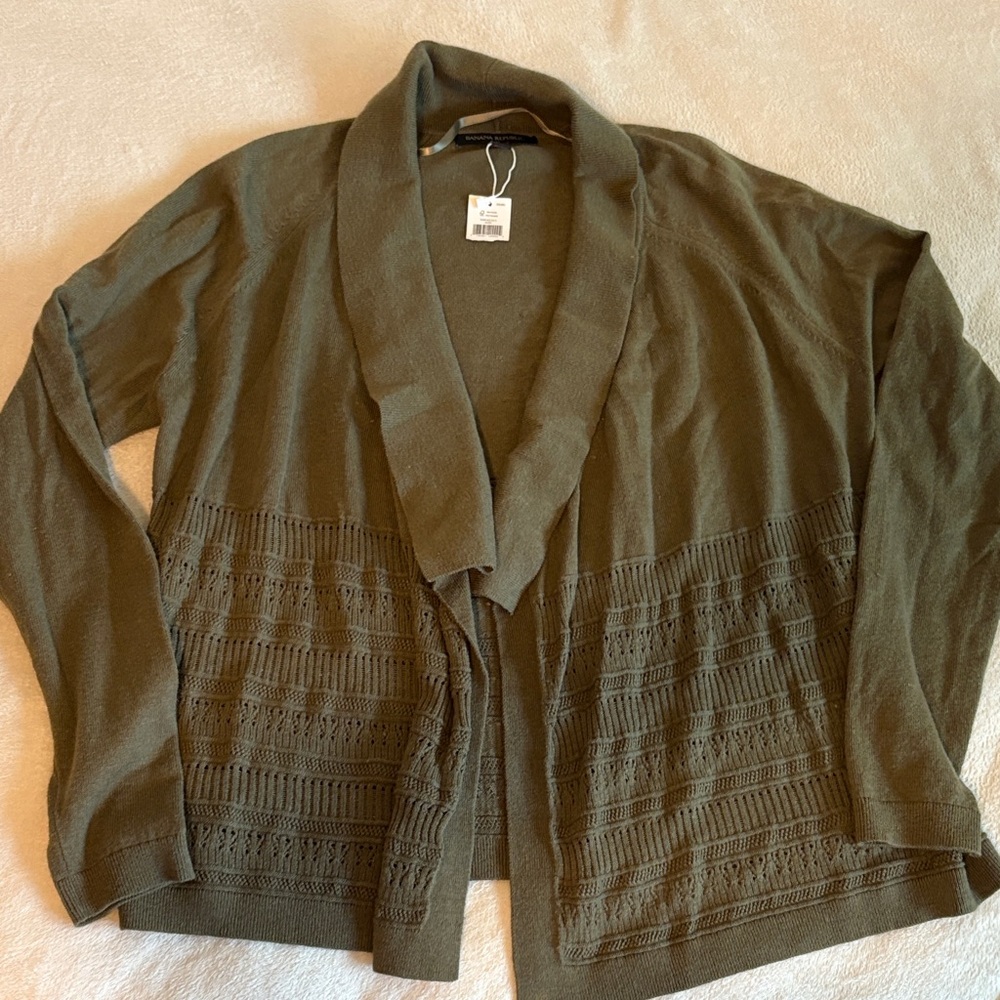 Banana Republic Olive Cardigan Sweater